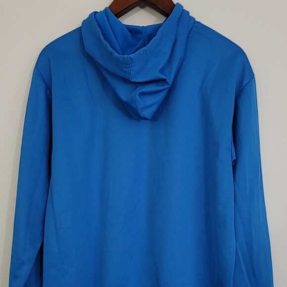 Adidas Blue Hoodie with Gray Drawstrings - Picture 4 of 10
